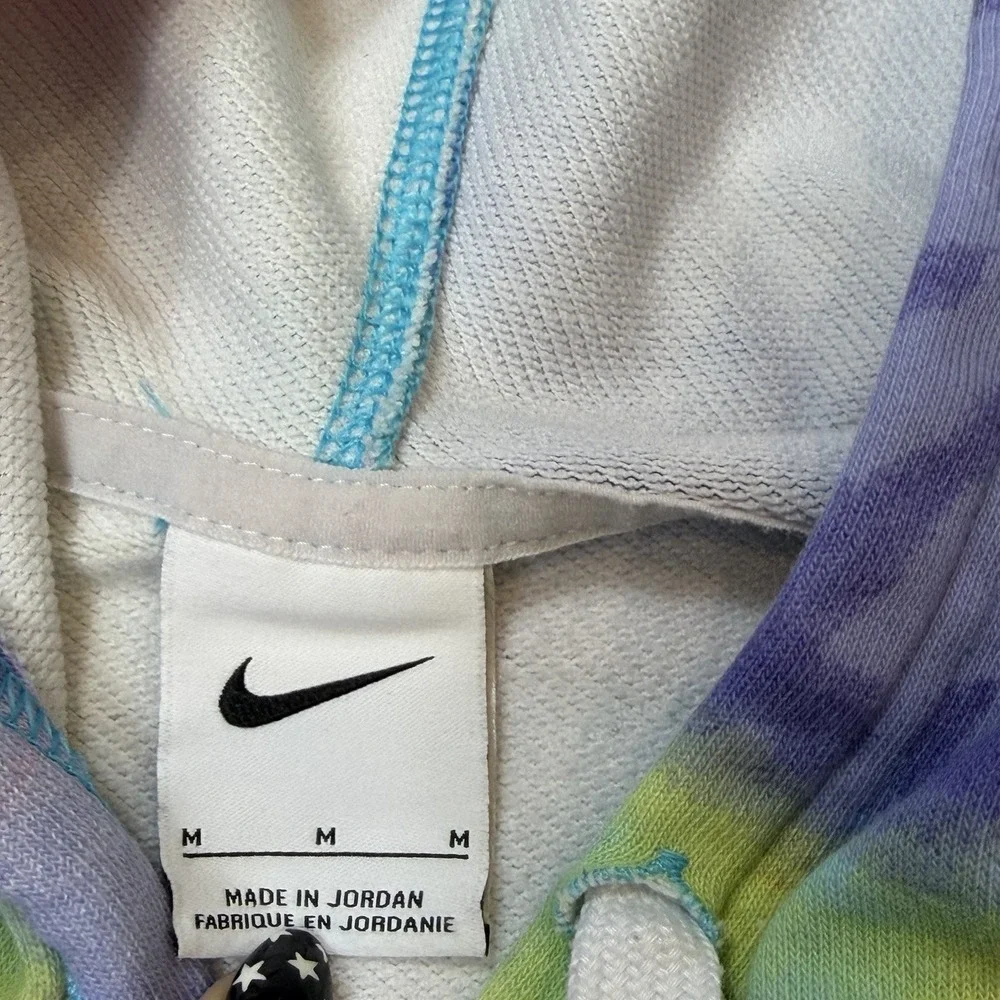 Nike Tie Dye Hoodie Womens Medium Colorful Pastel Pullover Sweatshirt DR8155-658
